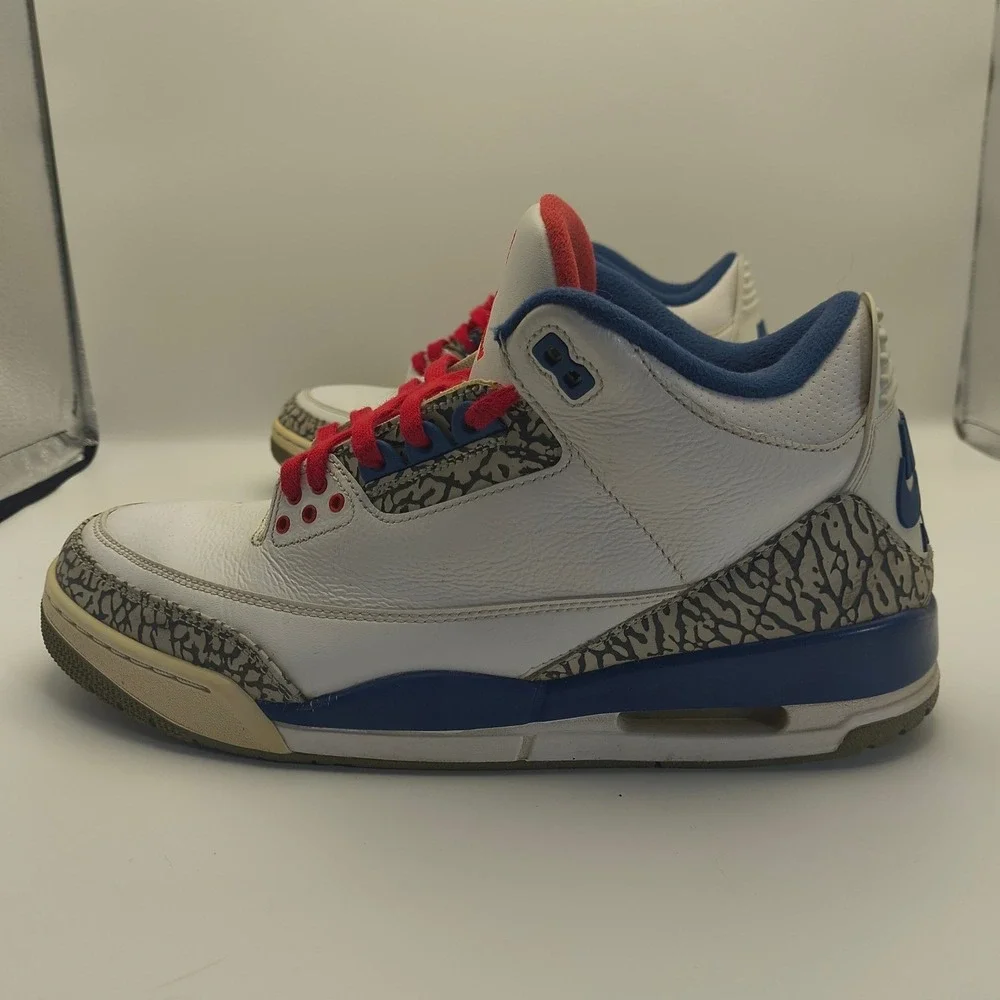 Nike Air Jordan 3 Retro‎ OG True Blue Mens 12 White Blue Red 854262-106 2016